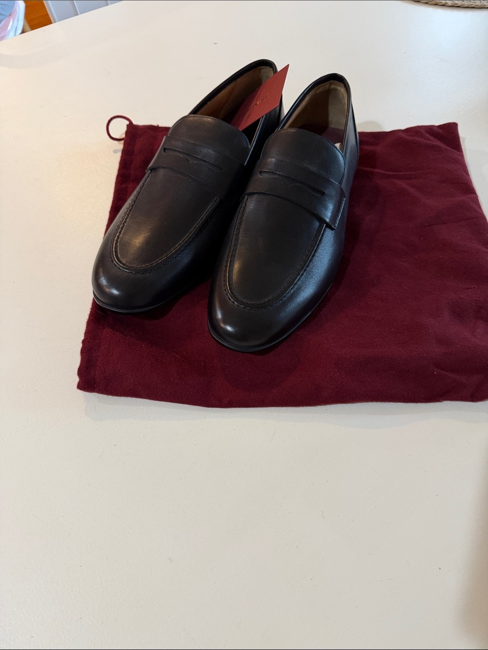 Bruno Magli Classic Men's Black Leather Penny Loafers Sz 11.5.  Bag2
